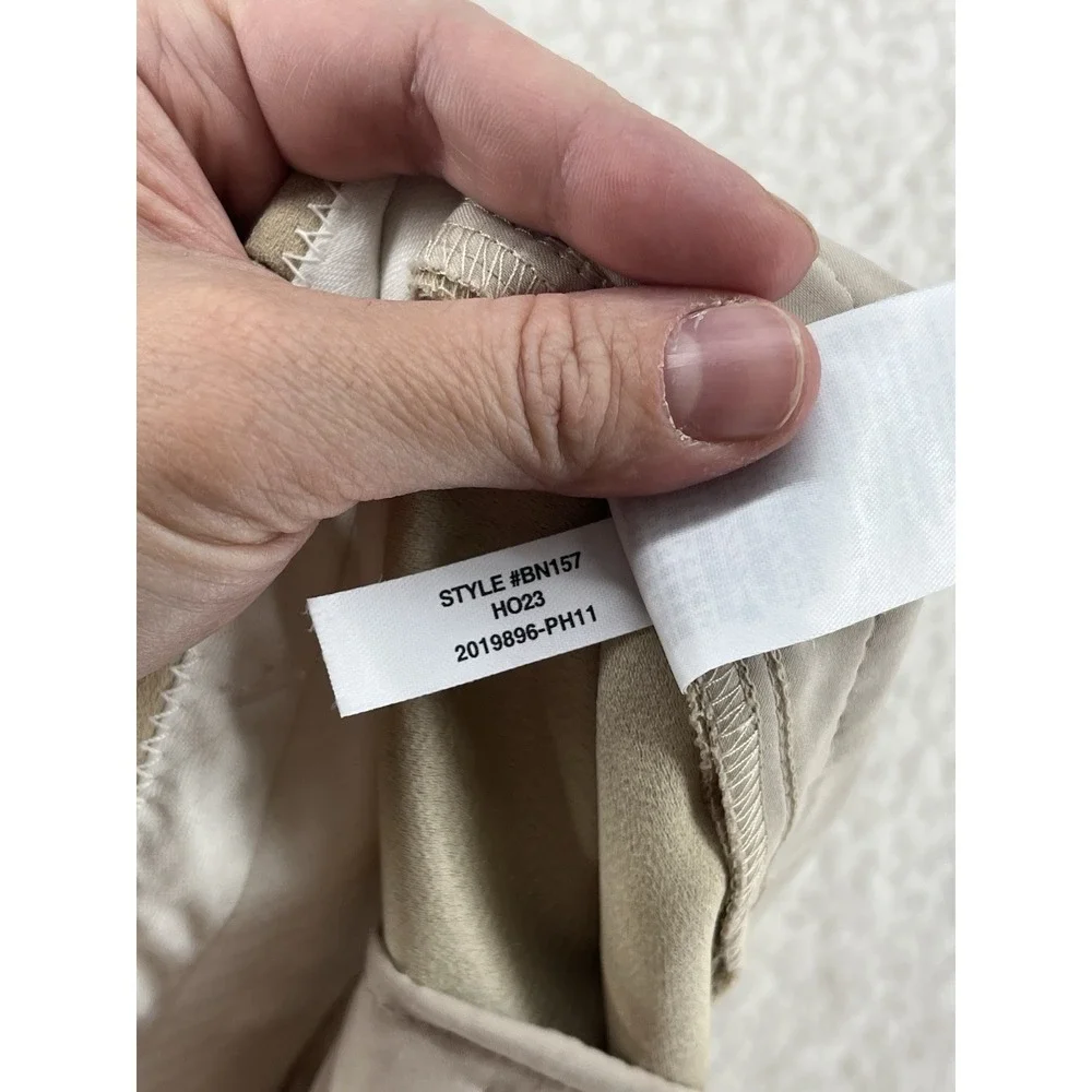 J Crew Essential Pant In City Crepe Women's Size 8 Beige Tapered Academia Career